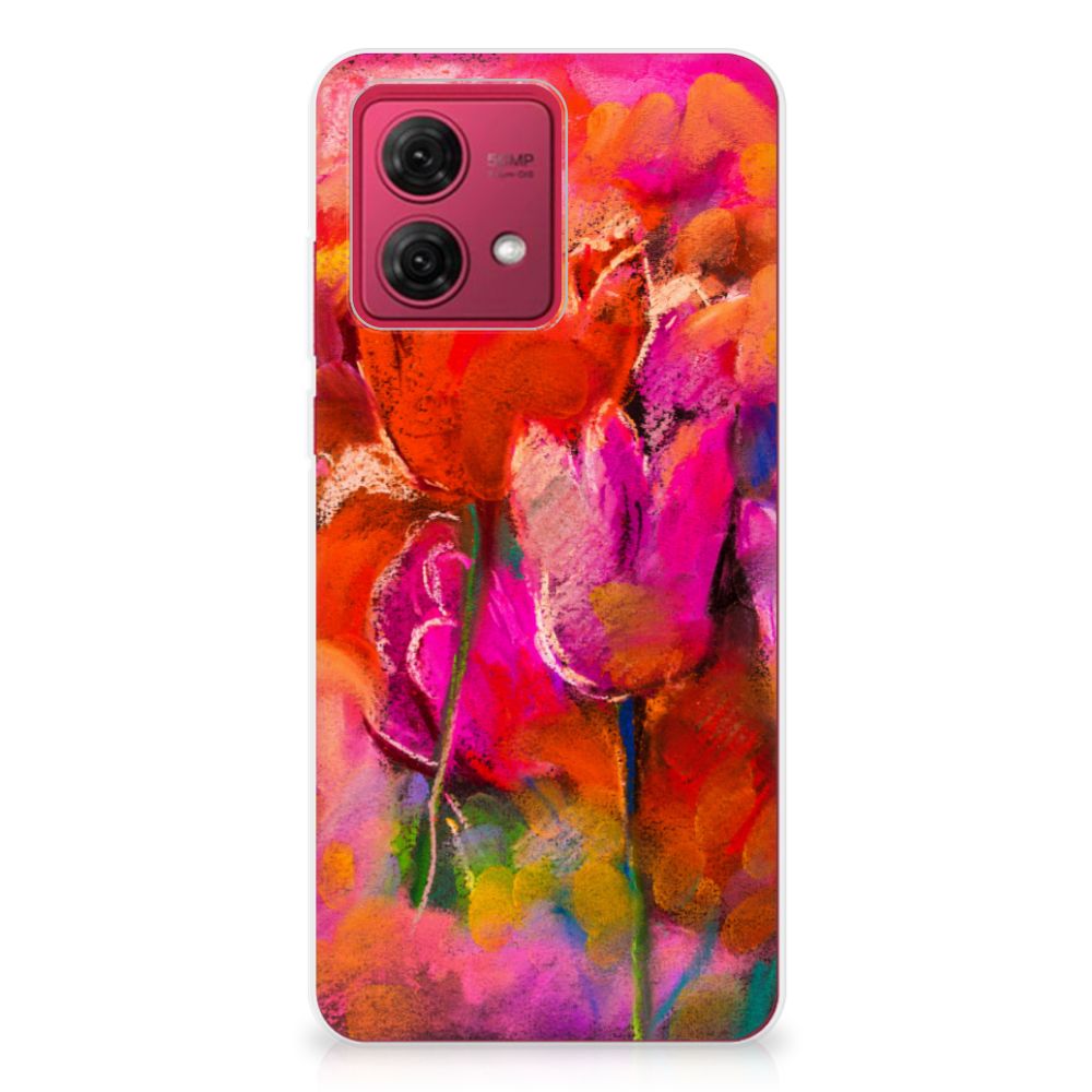 Hoesje maken Motorola Moto G84 Tulips
