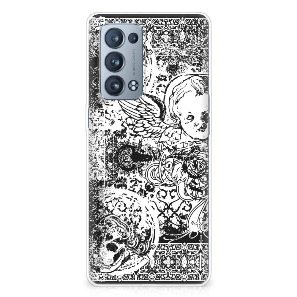 Silicone Back Case OPPO Reno 6 Pro Plus 5G Skulls Angel B2C Telecom