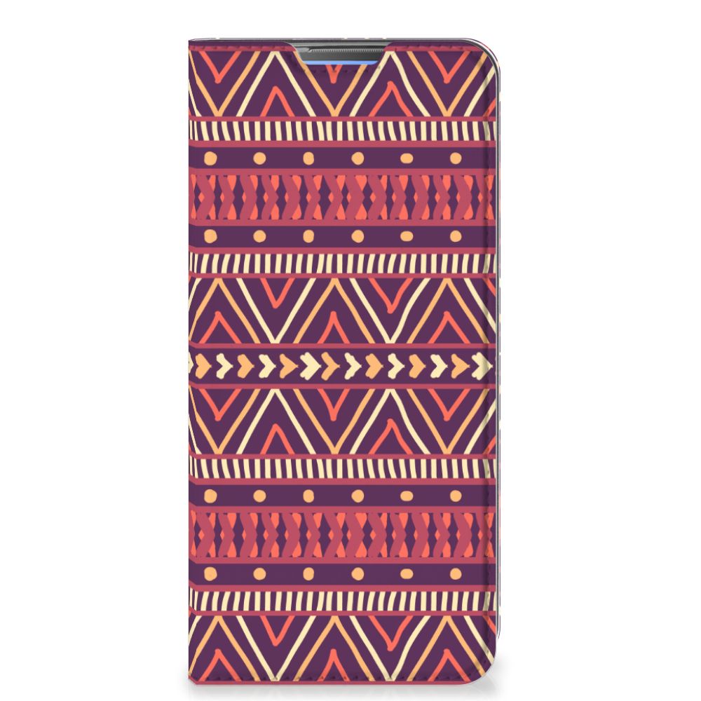 OPPO A53 | A53s Hoesje met Magneet Aztec Paars - B2C Telecom