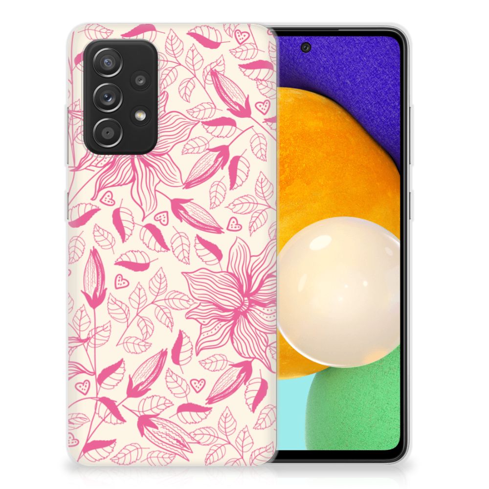 Samsung Galaxy A52 (5G/4G) TPU Case Pink Flowers