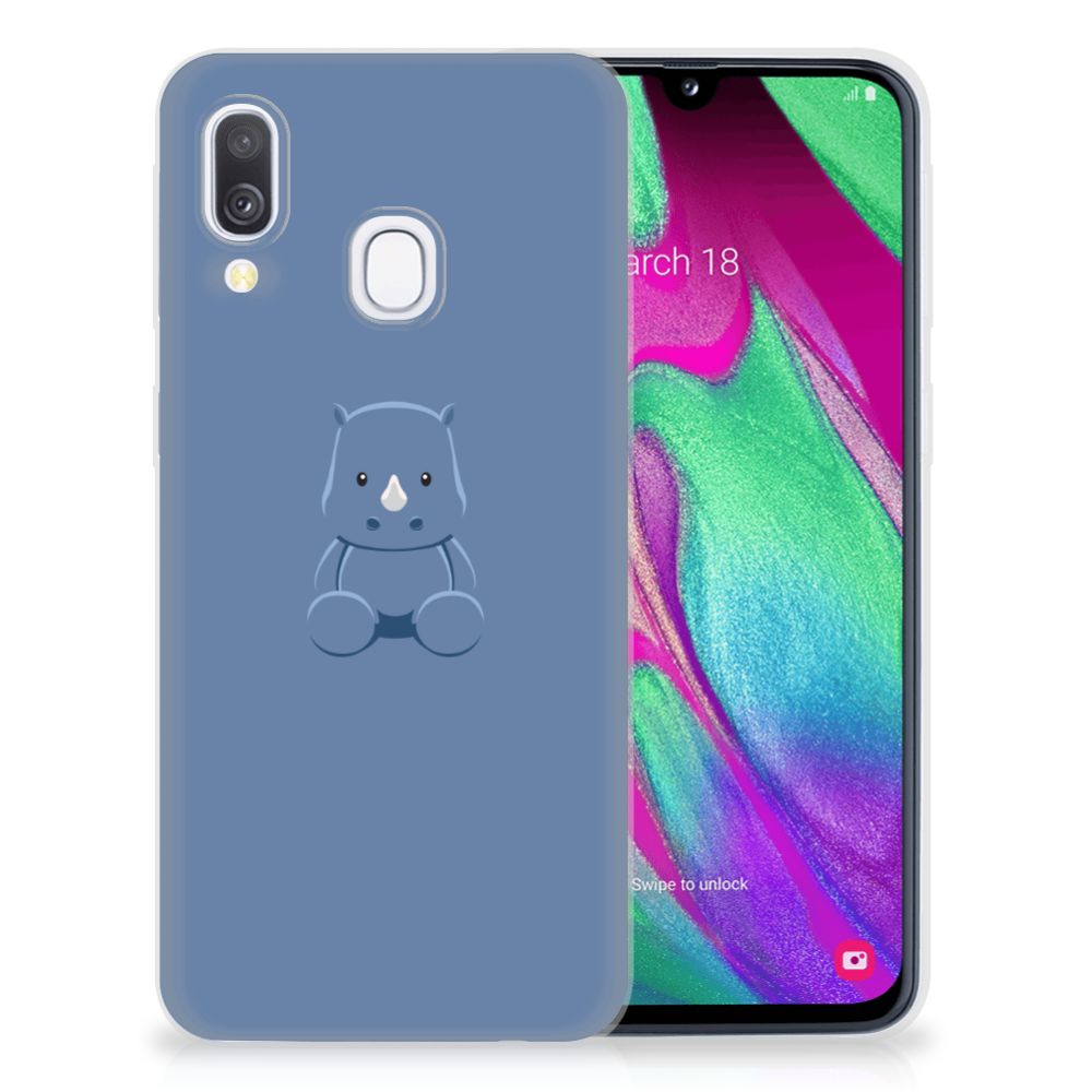 Samsung Galaxy A40 Telefoonhoesje met Naam Baby Rhino