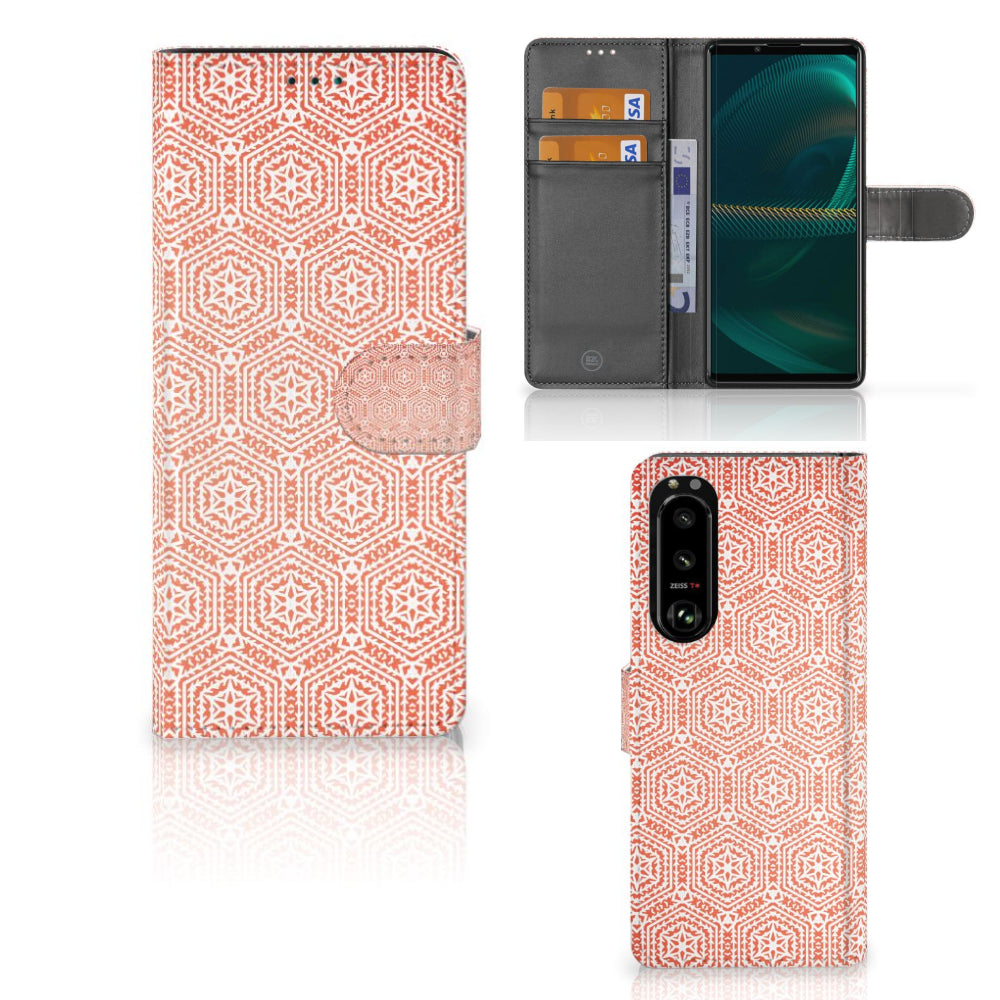 Sony Xperia 5III Telefoon Hoesje Pattern Orange