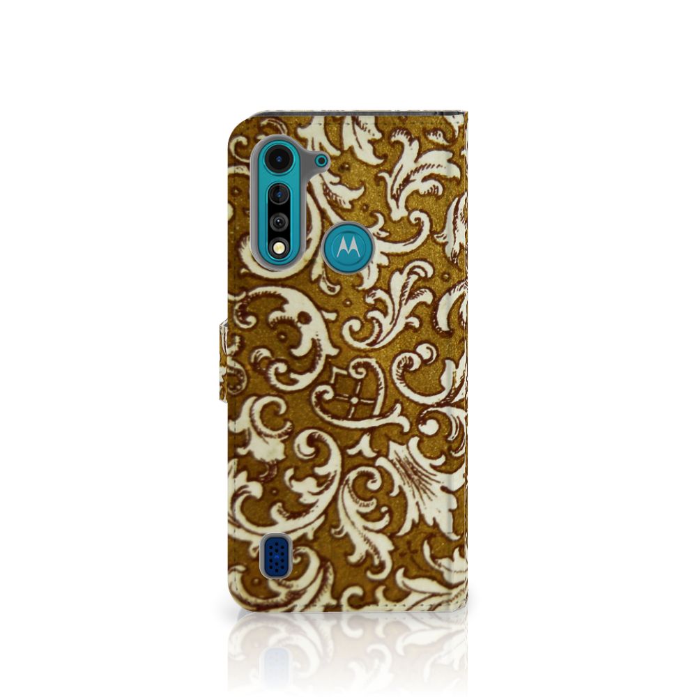 Wallet Case Motorola G8 Power Lite Barok Goud
