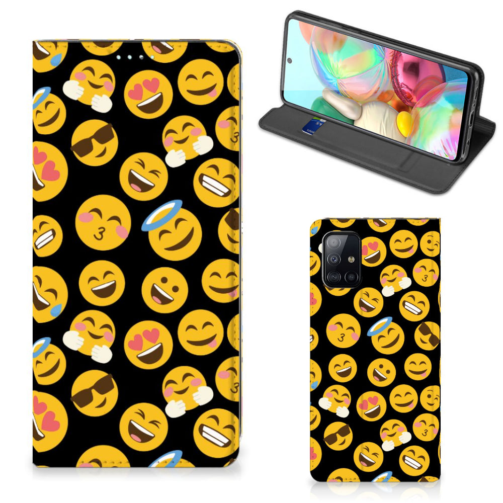 Samsung Galaxy A71 Hoesje met Magneet Emoji