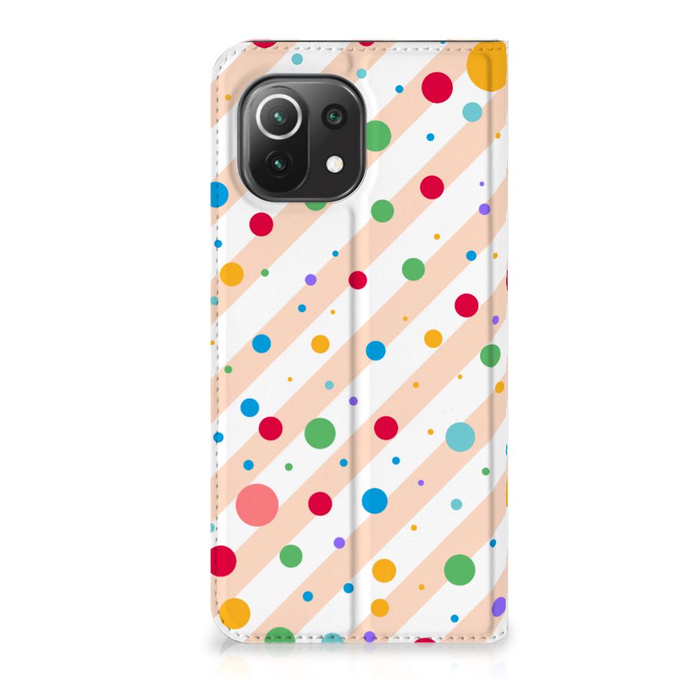 Xiaomi 11 Lite NE 5G | Mi 11 Lite Hoesje met Magneet Dots - B2C Telecom