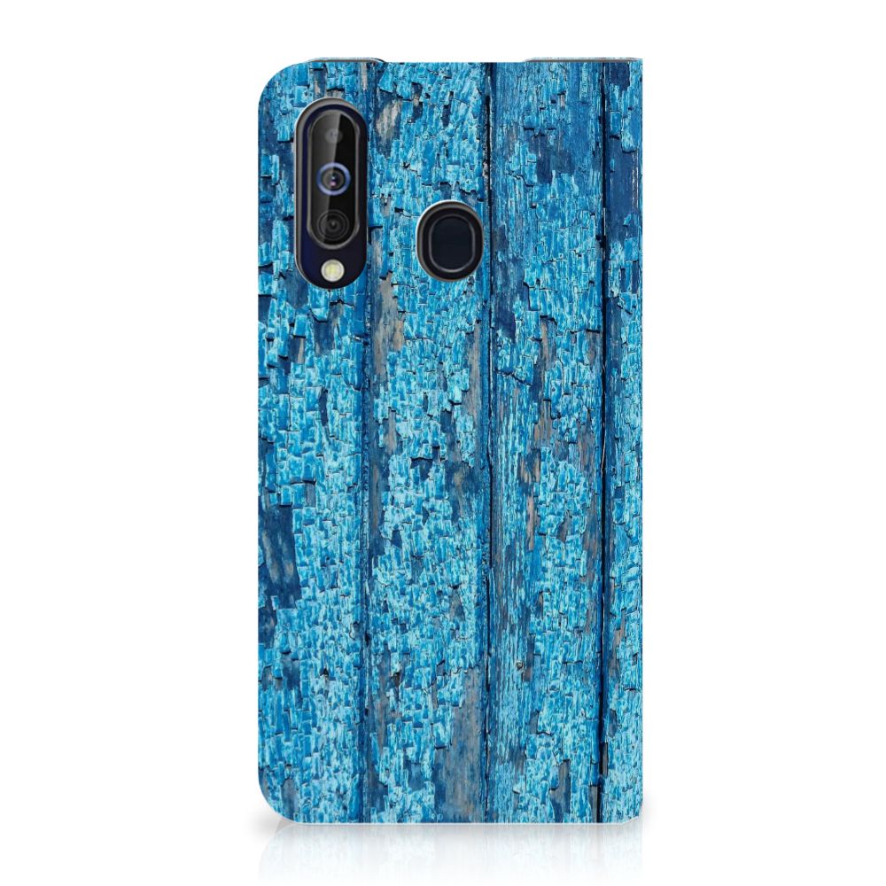 Samsung Galaxy A60 Book Wallet Case Wood Blue