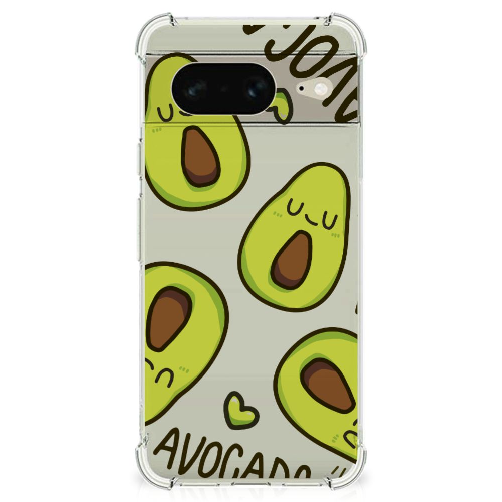 Google Pixel 8 Stevig Bumper Hoesje Avocado Singing