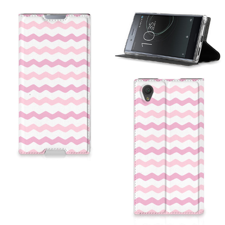 Sony Xperia L1 Hoesje met Magneet Waves Roze