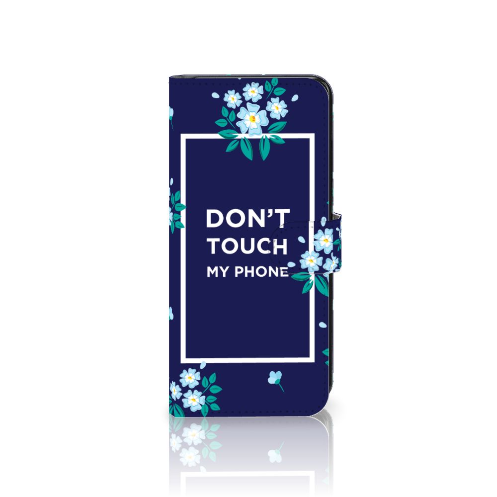 OPPO Reno8 Portemonnee Hoesje Flowers Blue DTMP
