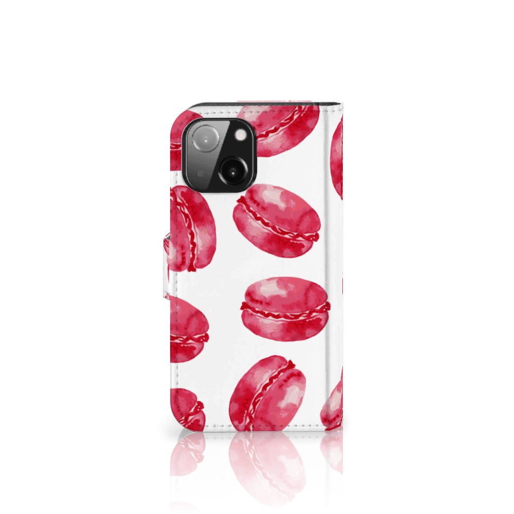 iPhone 13 Mini Book Cover Pink Macarons