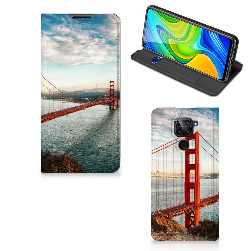 Xiaomi Redmi Note 9 Book Cover Golden Gate Bridge - B2C Telecom