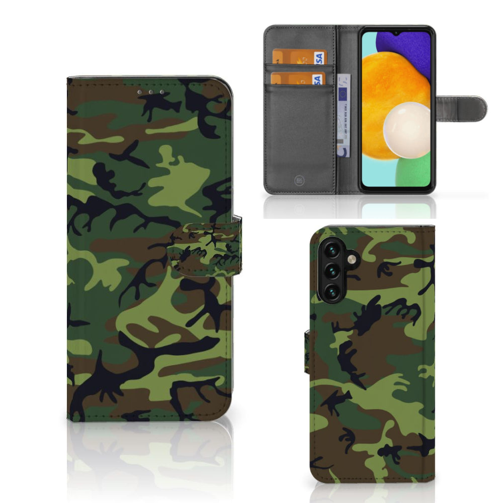 Samsung Galaxy A04s | Samsung Galaxy A13 5G Telefoon Hoesje Army Dark