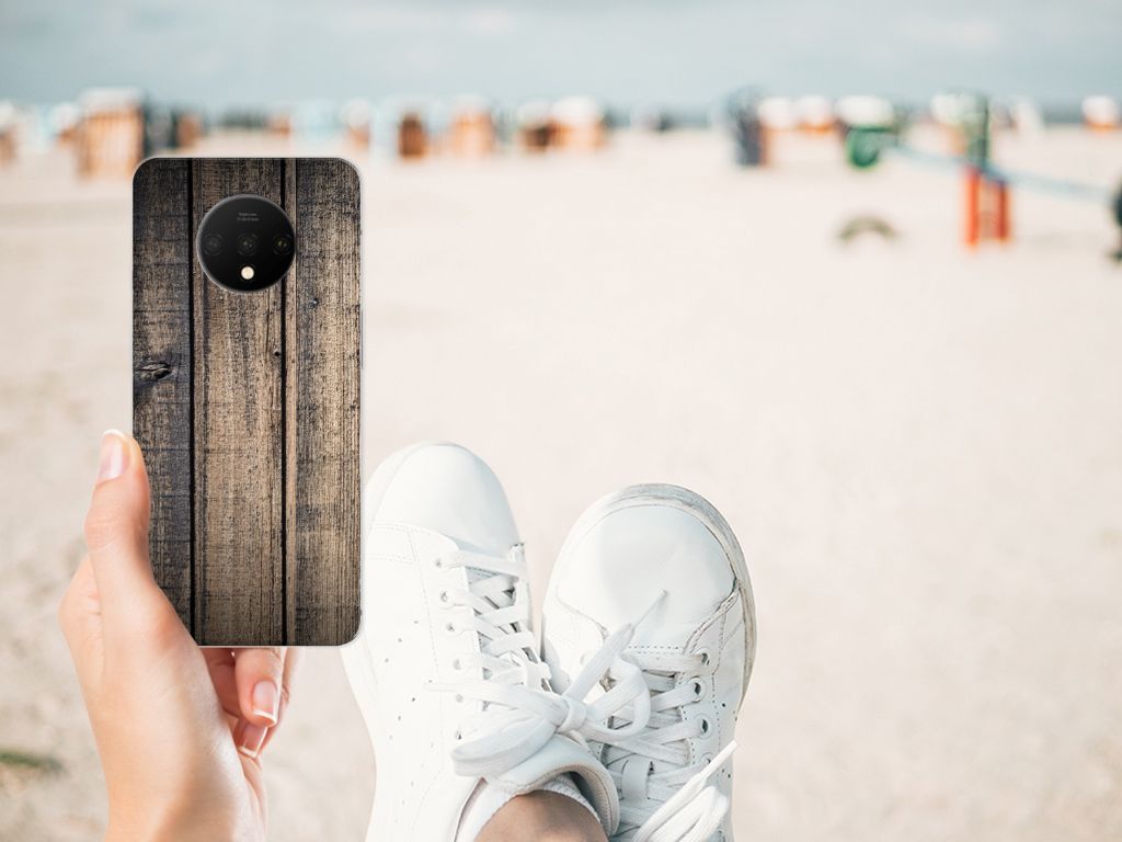 OnePlus 7T Bumper Hoesje Steigerhout