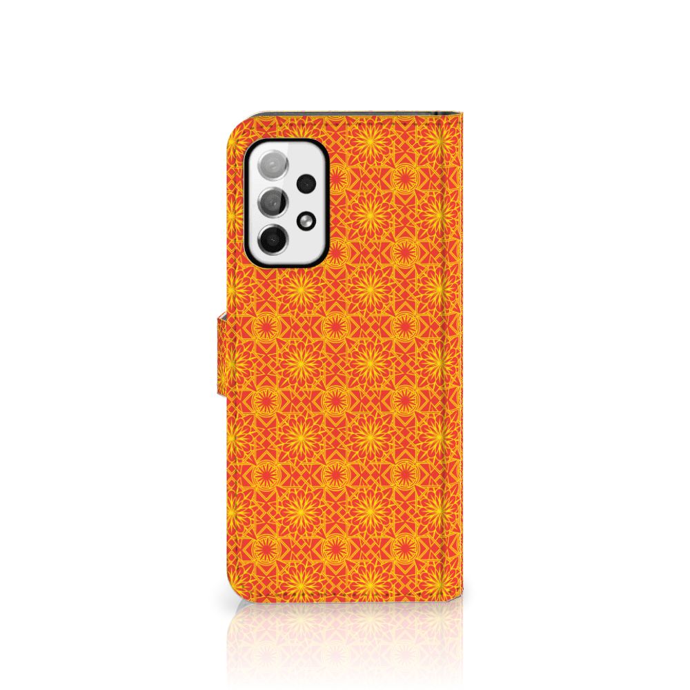 Samsung Galaxy A73 5G Telefoon Hoesje Batik Oranje