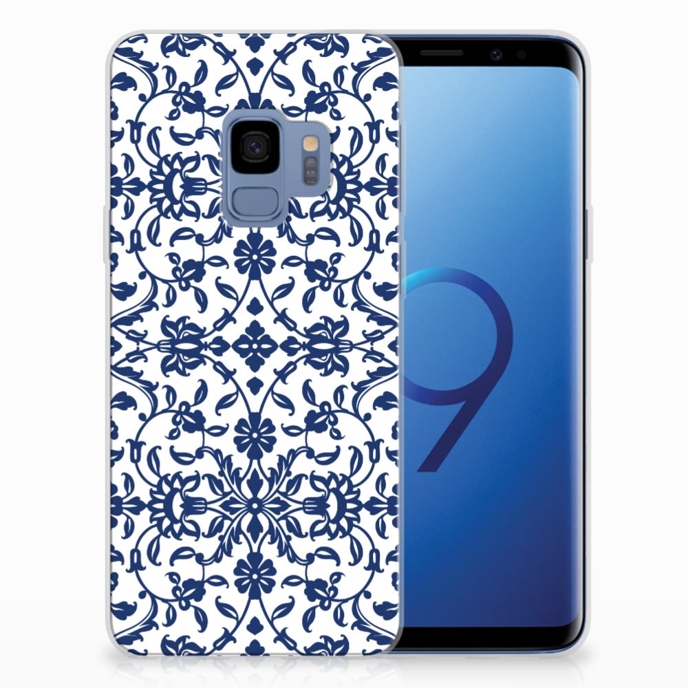 Samsung Galaxy S9 TPU Case Flower Blue
