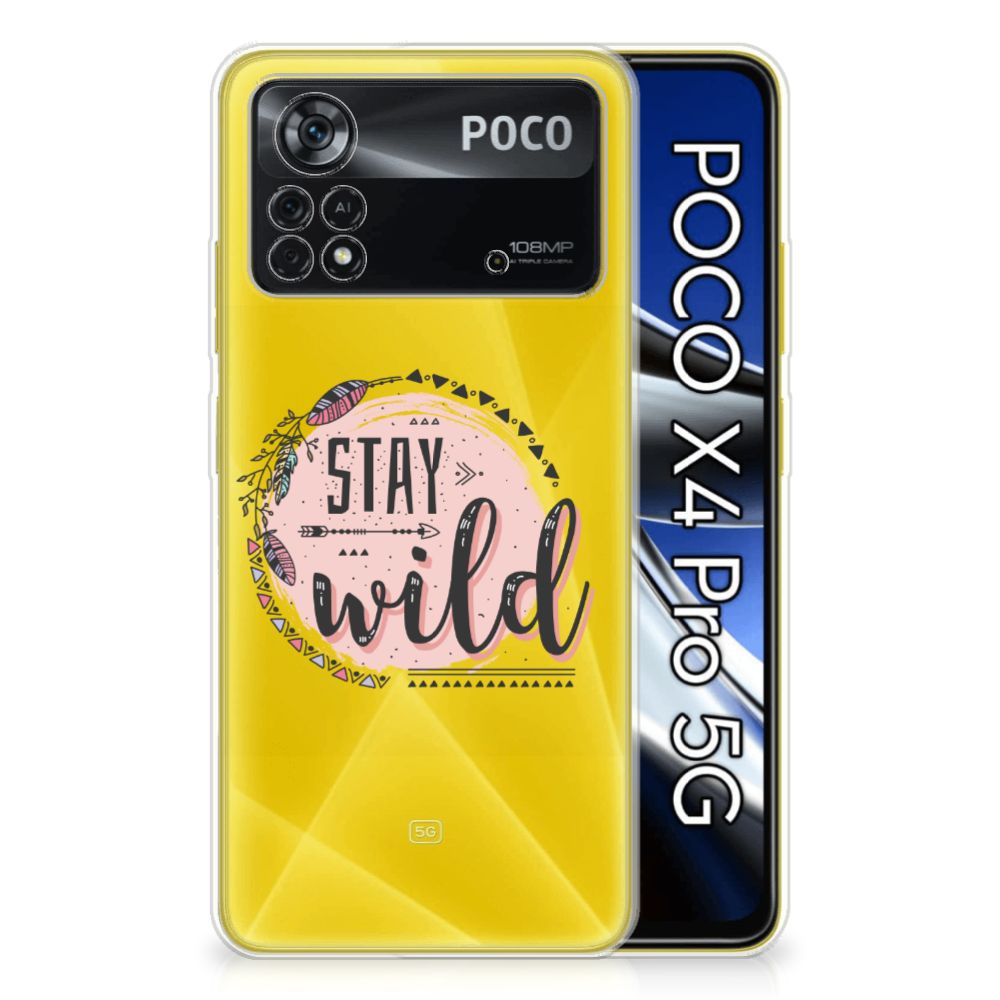 Xiaomi Poco X4 Pro 5G Telefoonhoesje met Naam Boho Stay Wild B2C Telecom