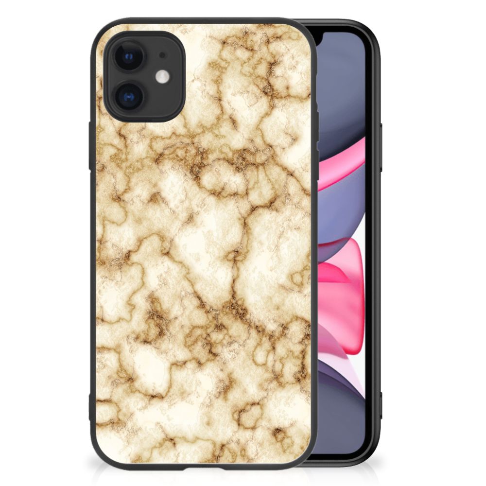 iPhone 11 Marmeren Print Telefoonhoesje Marmer Goud B2C Telecom