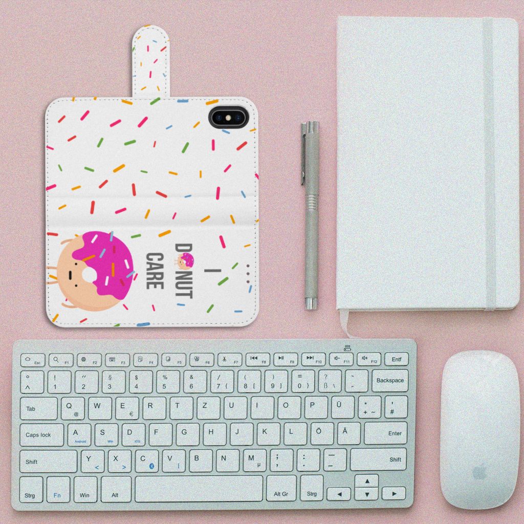 Apple iPhone X | Xs Book Cover Donut Roze