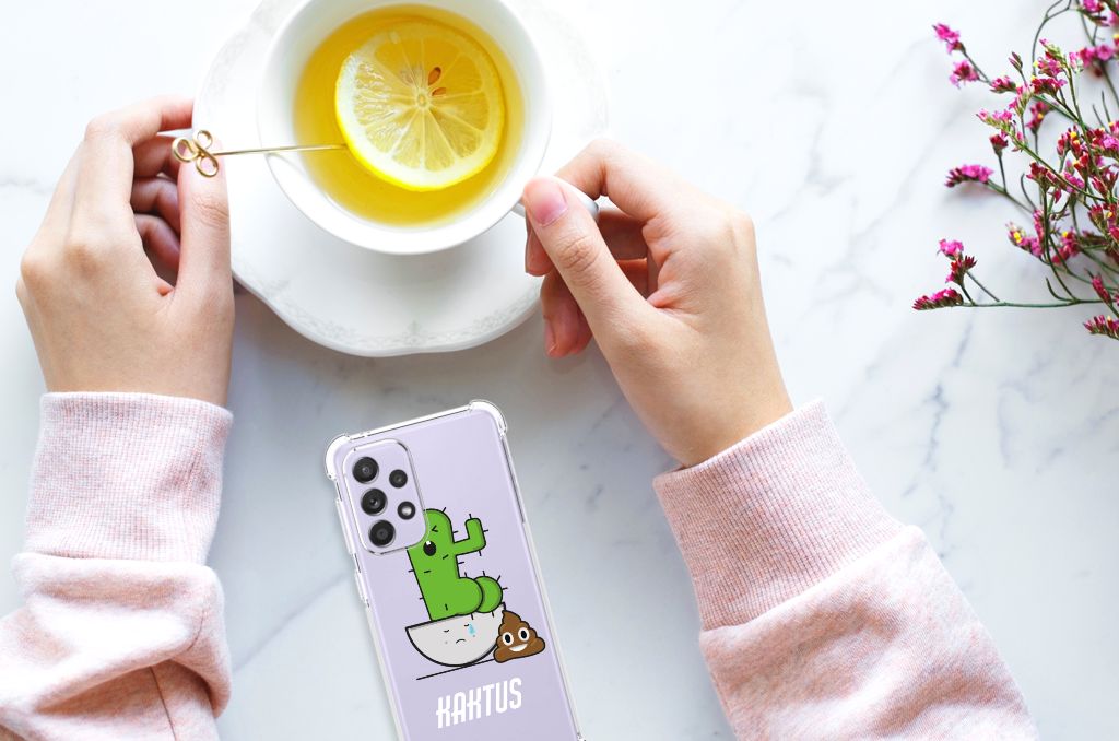 Samsung Galaxy A33 Stevig Bumper Hoesje Cactus Poo B2C Telecom