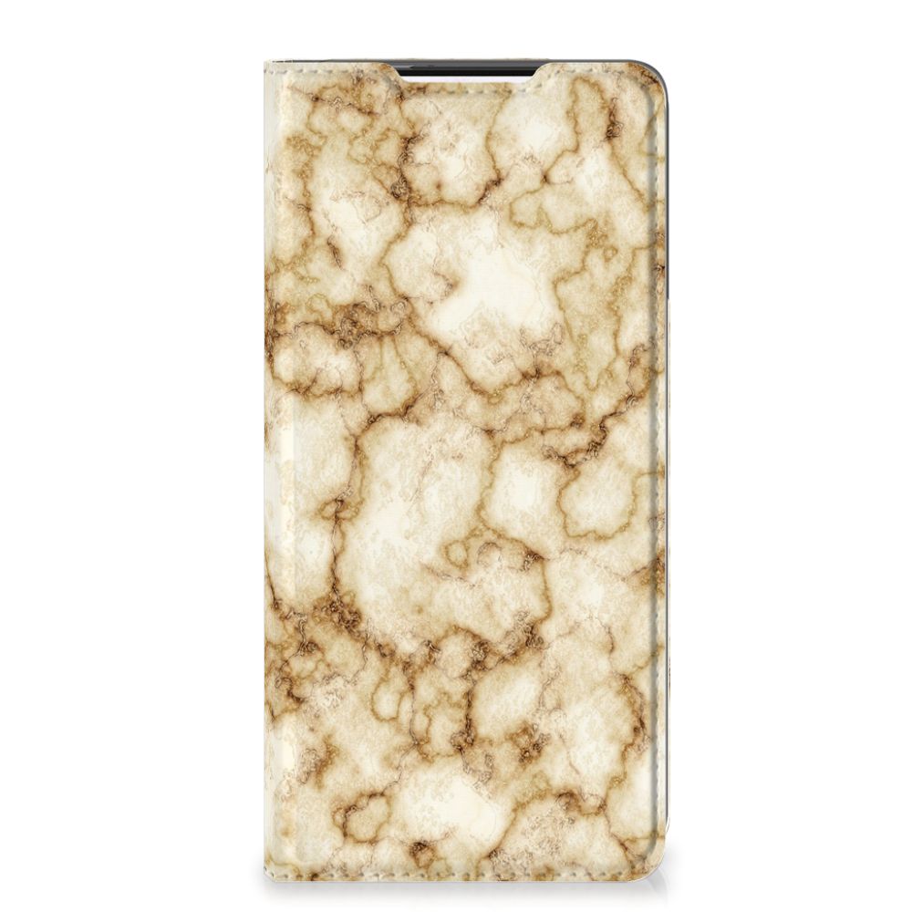 Samsung Galaxy S21 Plus Standcase Marmer Goud - B2C Telecom