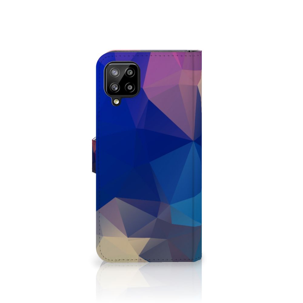 Samsung Galaxy A12 Book Case Polygon Dark