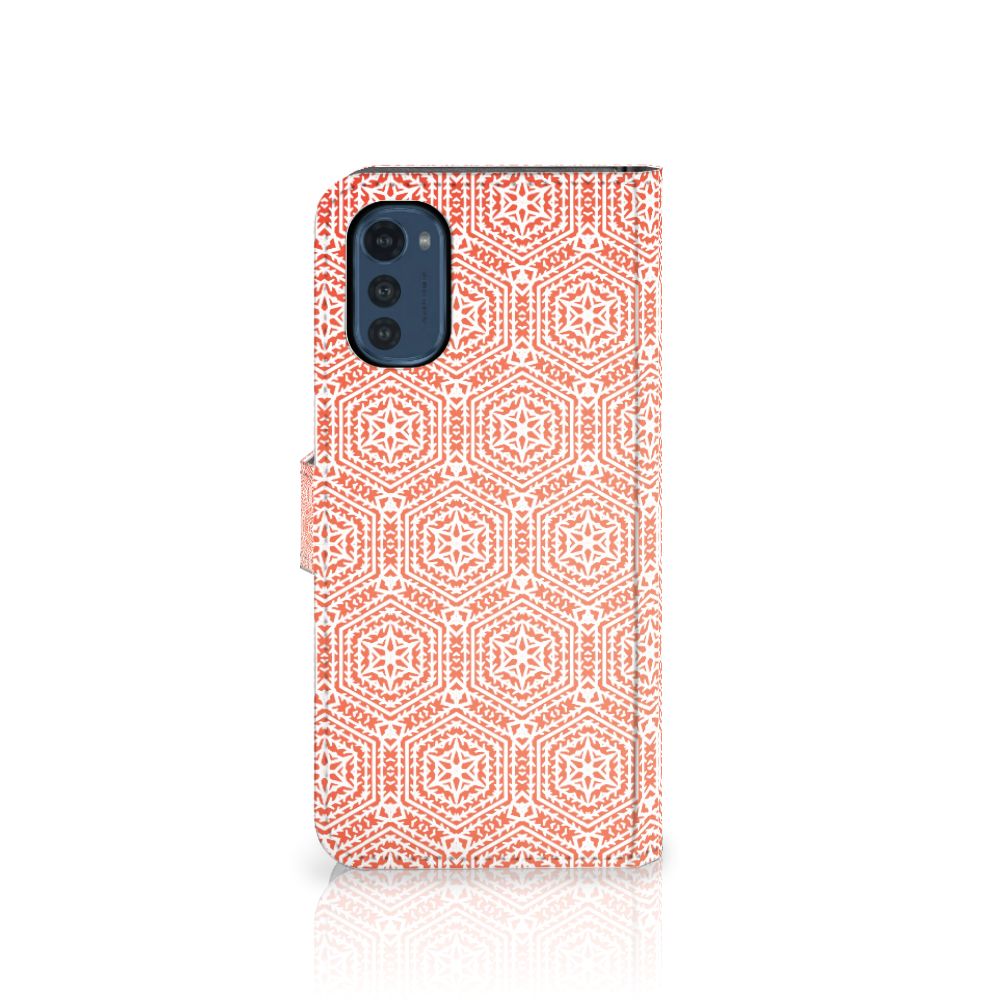 Motorola Moto E32 | Moto E32s Telefoon Hoesje Pattern Orange