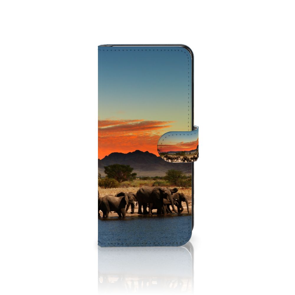 Motorola Moto G72 Telefoonhoesje met Pasjes Olifanten