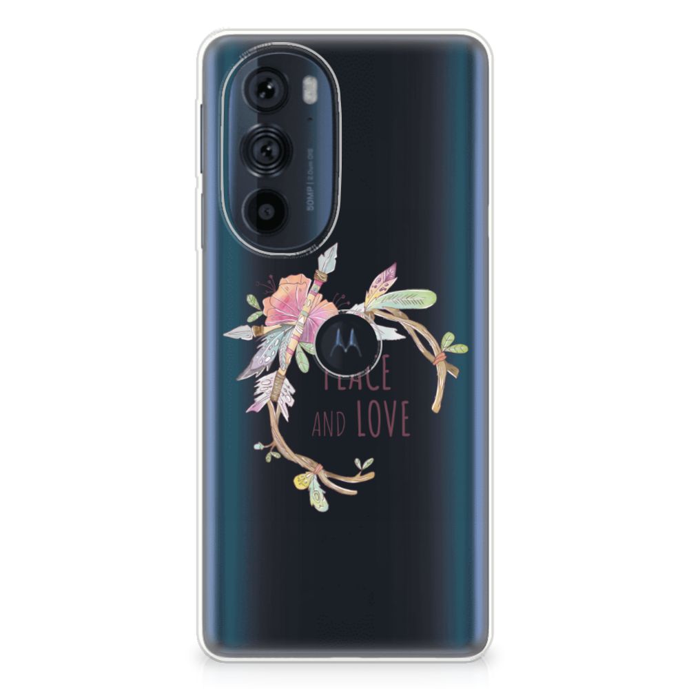 Motorola Edge 30 Pro Telefoonhoesje met Naam Boho Text B2C Telecom