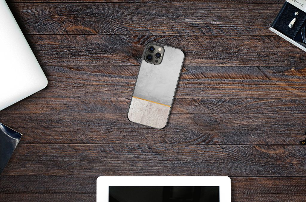 iPhone 12 Pro Max Grip Case Wood Concrete B2C Telecom