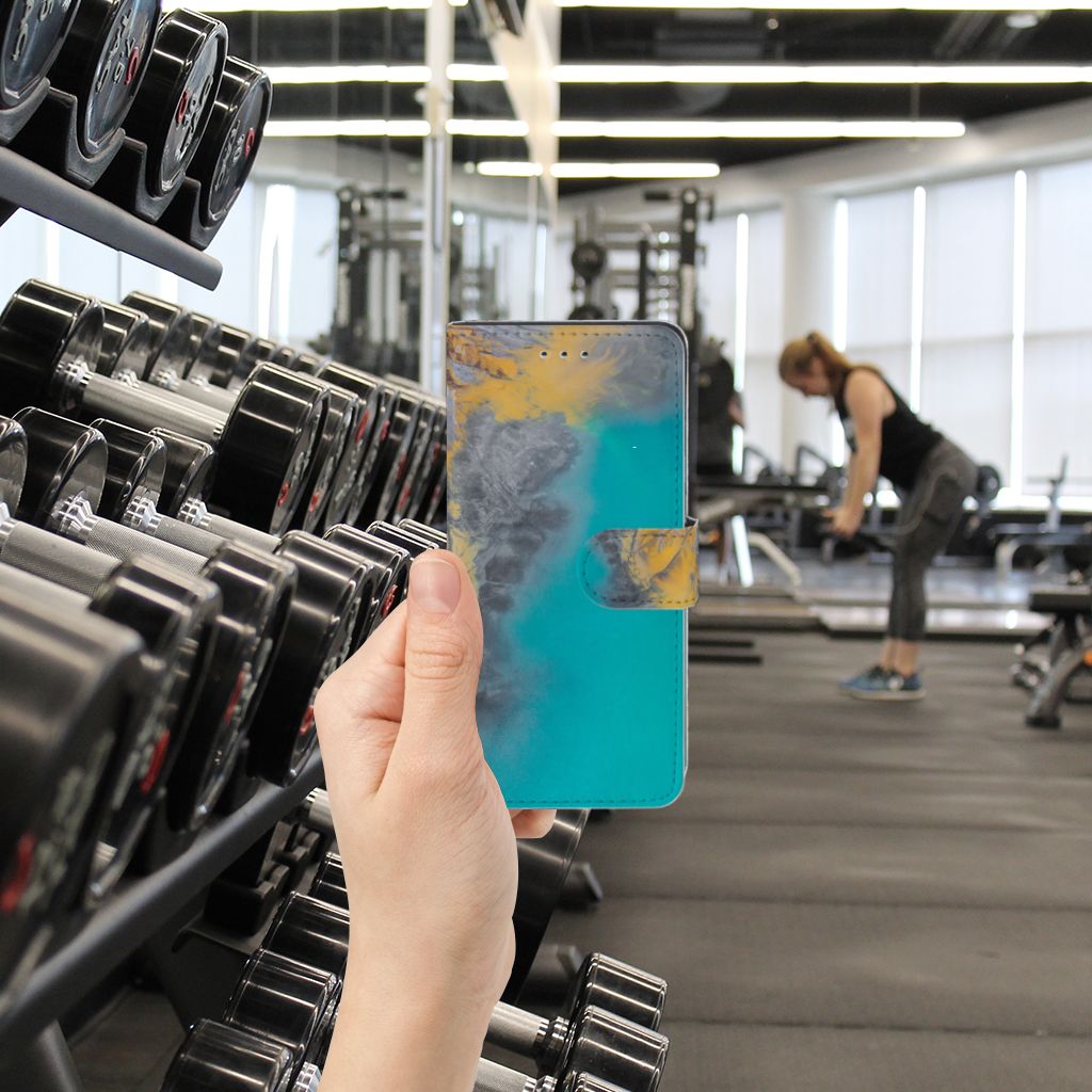 Xiaomi Redmi K20 Pro Bookcase Marble Blue Gold