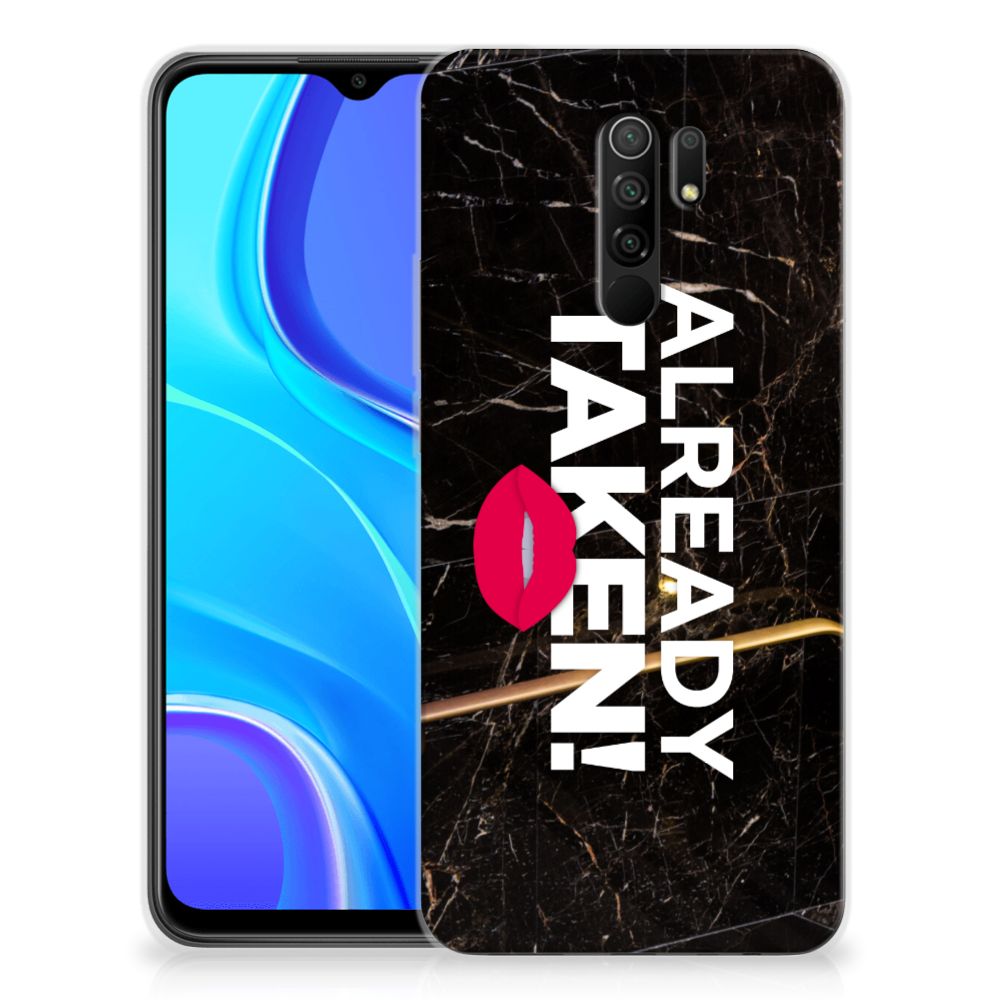 Xiaomi Redmi 9 Siliconen hoesje met naam Already Taken Black