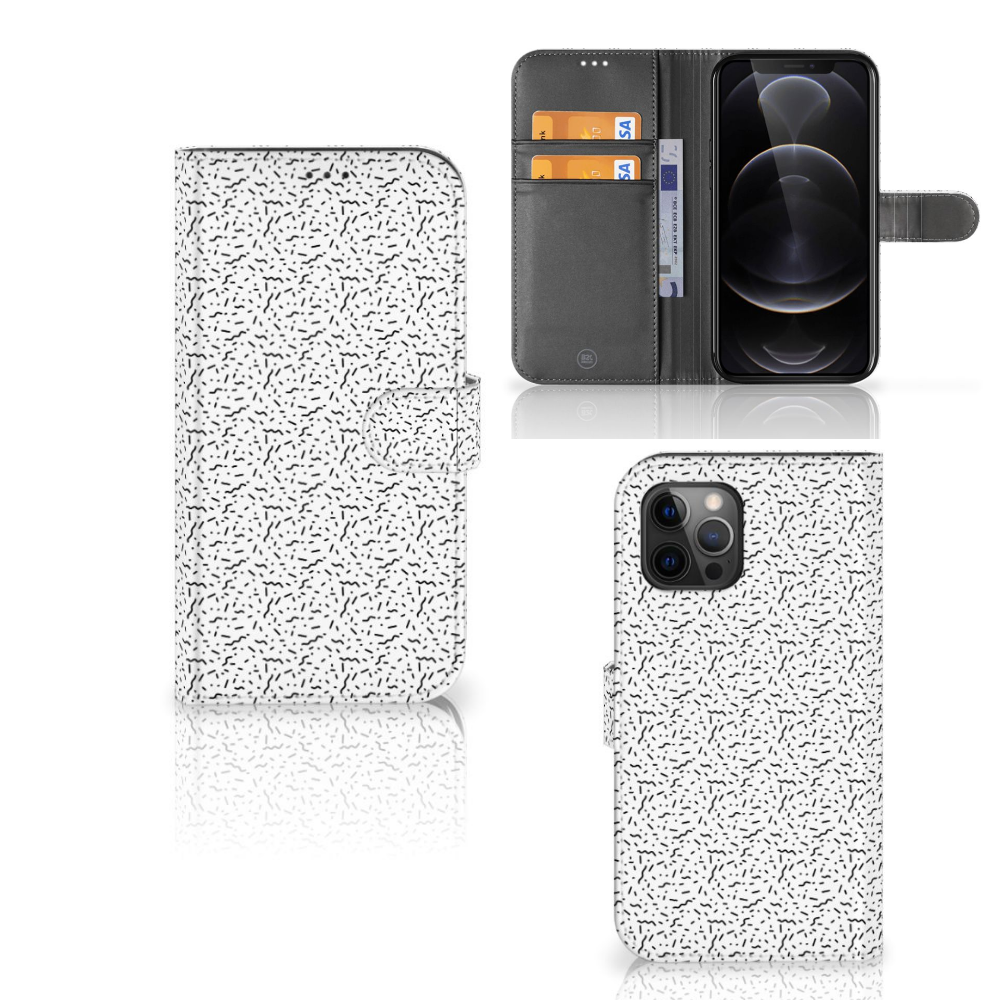 Apple iPhone 12 Pro Max Telefoon Hoesje Stripes Dots