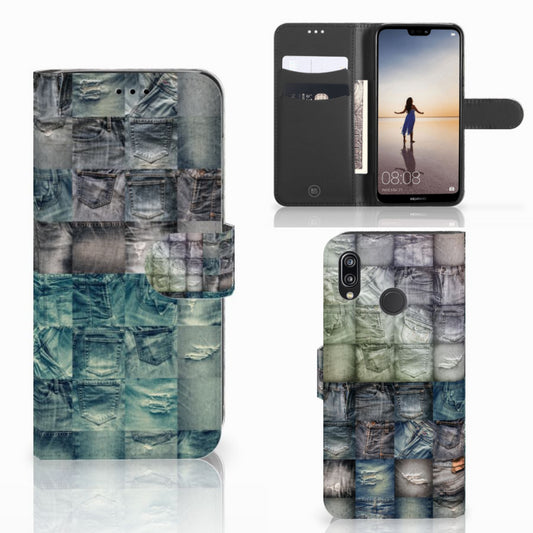 Wallet Case met Pasjes Huawei P20 Lite Spijkerbroeken