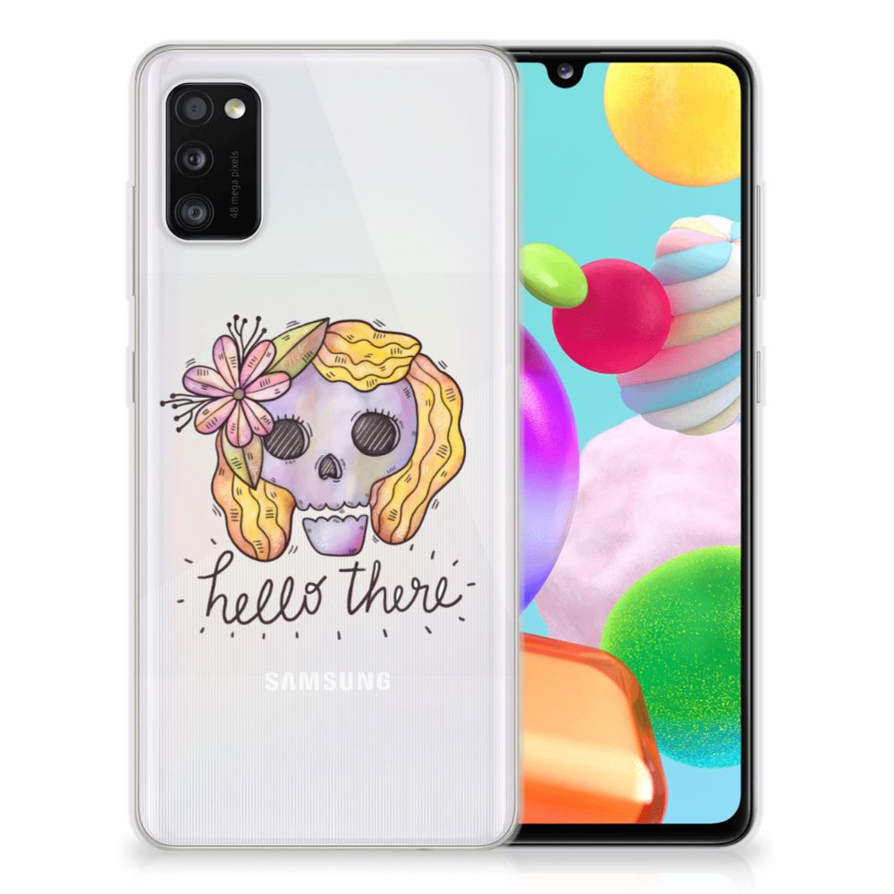 Silicone Back Case Samsung Galaxy A41 Boho Skull B2C Telecom
