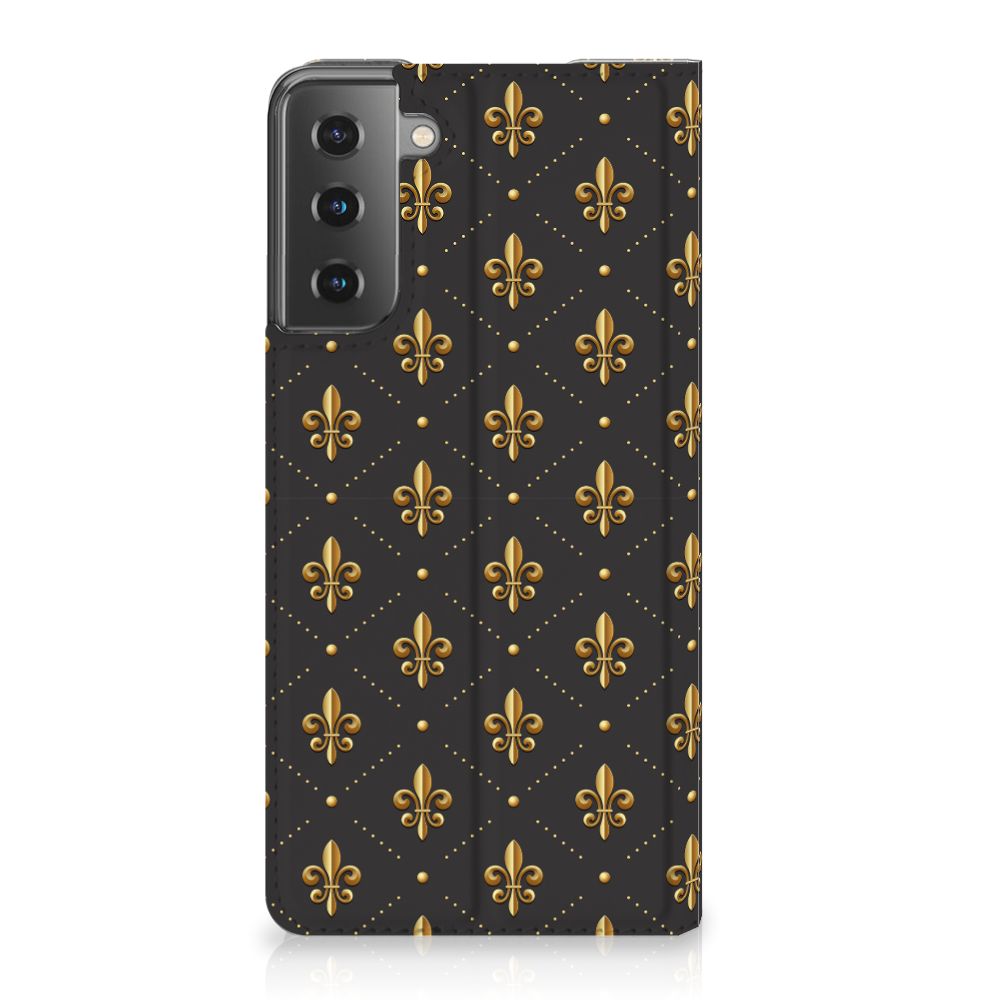 Samsung Galaxy S21 Plus Hoesje met Magneet Franse Lelie - B2C Telecom