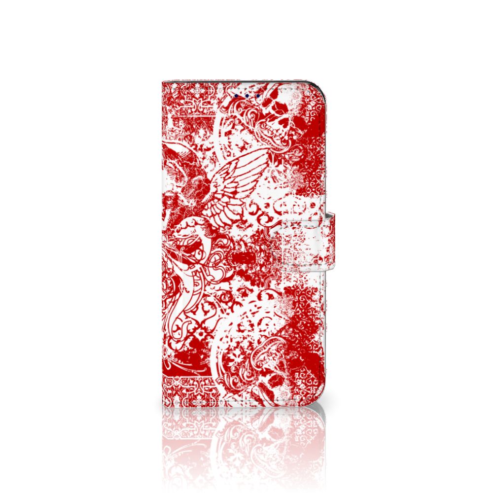 Telefoonhoesje met Naam OnePlus Nord CE 2 Angel Skull Rood
