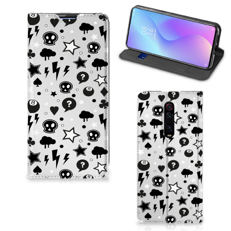 Mobiel BookCase Xiaomi Redmi K20 Pro Silver Punk - B2C Telecom