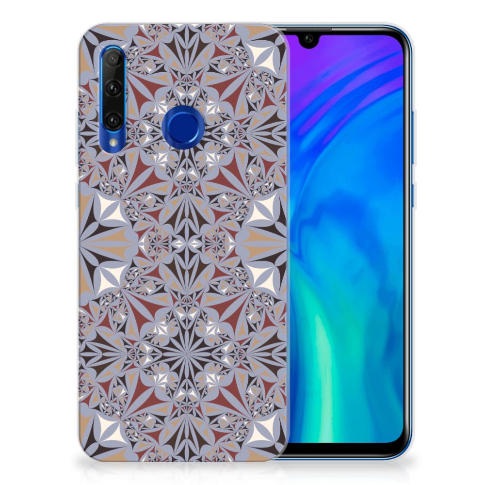 Honor 20 Lite TPU Siliconen Hoesje Flower Tiles