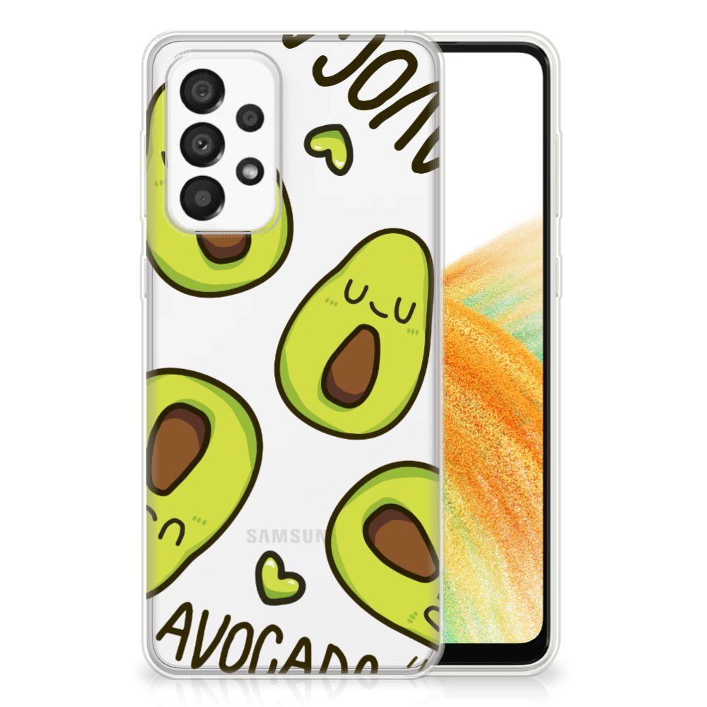 Samsung Galaxy A33 5G Telefoonhoesje met Naam Avocado Singing