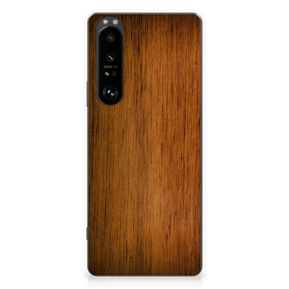 Sony Xperia 1 III Bumper Hoesje Donker Hout