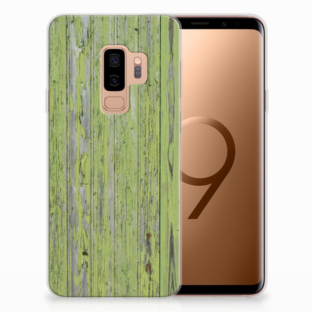 Samsung Galaxy S9 Plus Bumper Hoesje Green Wood