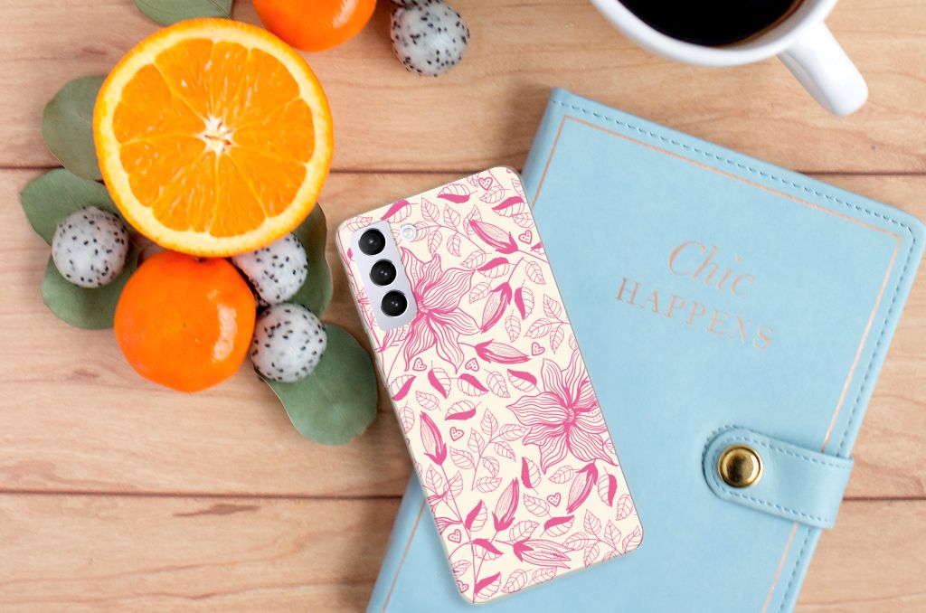 Samsung Galaxy S21 Plus TPU Case Pink Flowers B2C Telecom