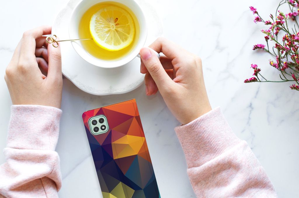 Samsung Galaxy A22 5G Stand Case Polygon Color - B2C Telecom