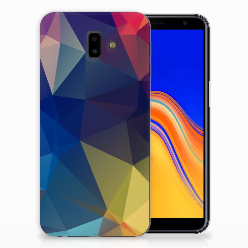 Samsung Galaxy J6 Plus (2018) TPU Hoesje Polygon Dark