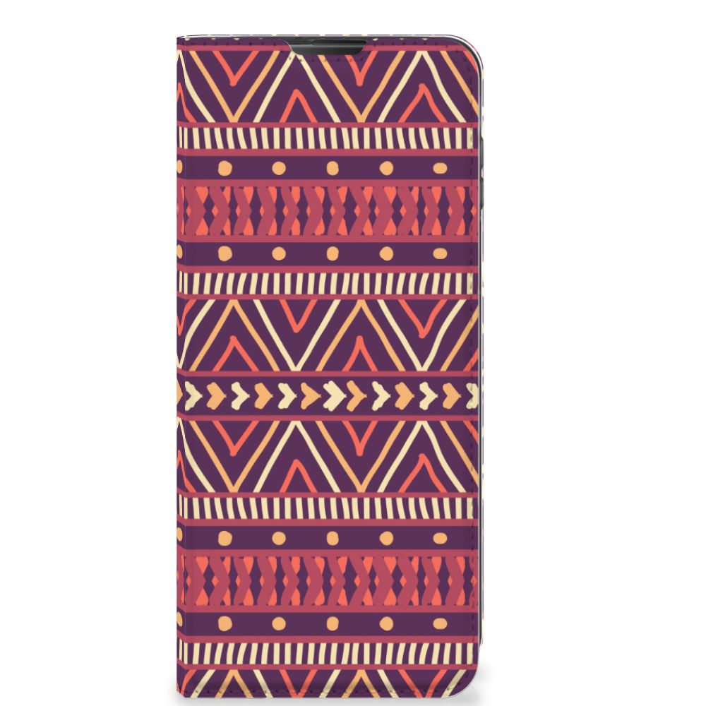 Motorola Moto G 5G Plus Hoesje met Magneet Aztec Paars - B2C Telecom