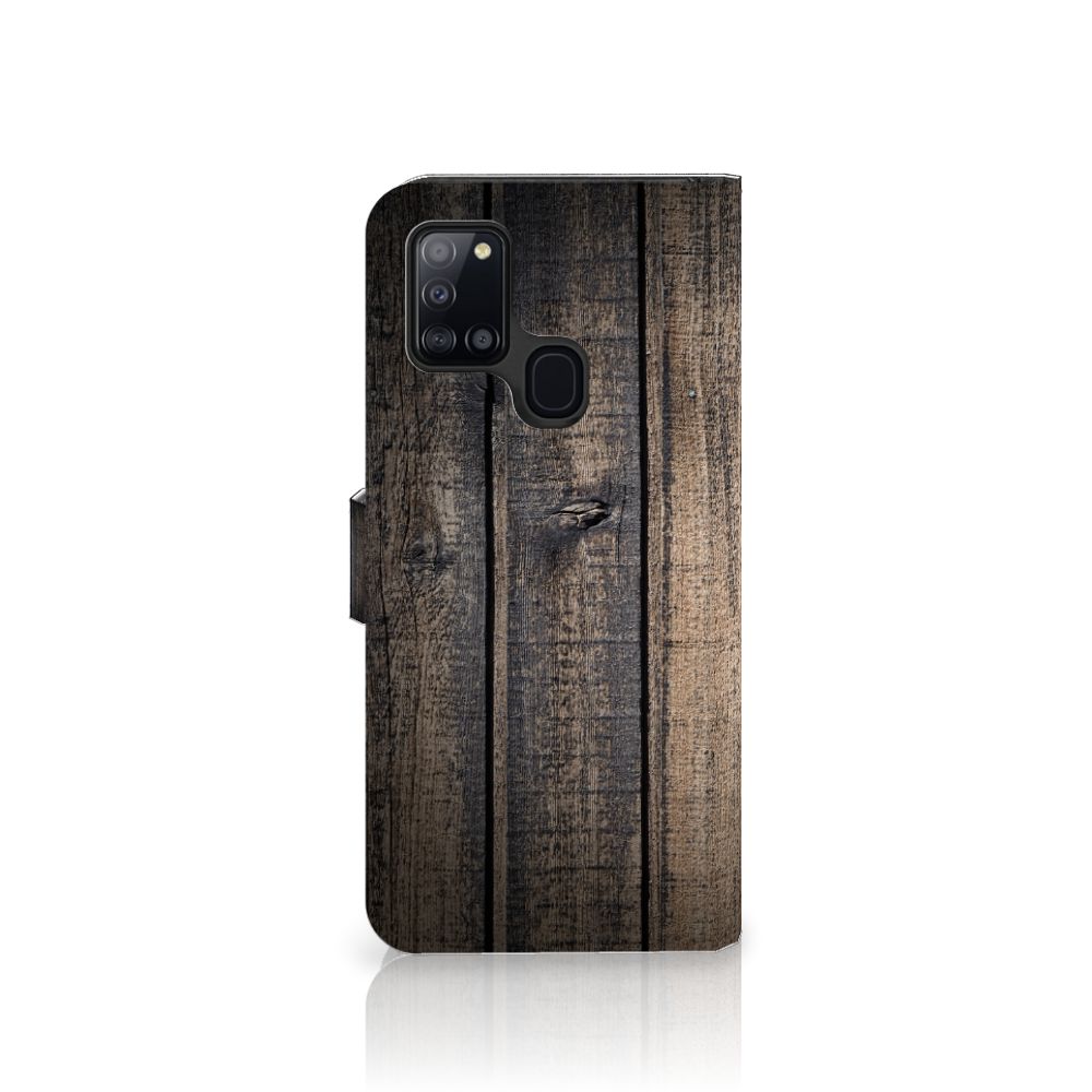 Samsung Galaxy A21s Book Style Case Steigerhout