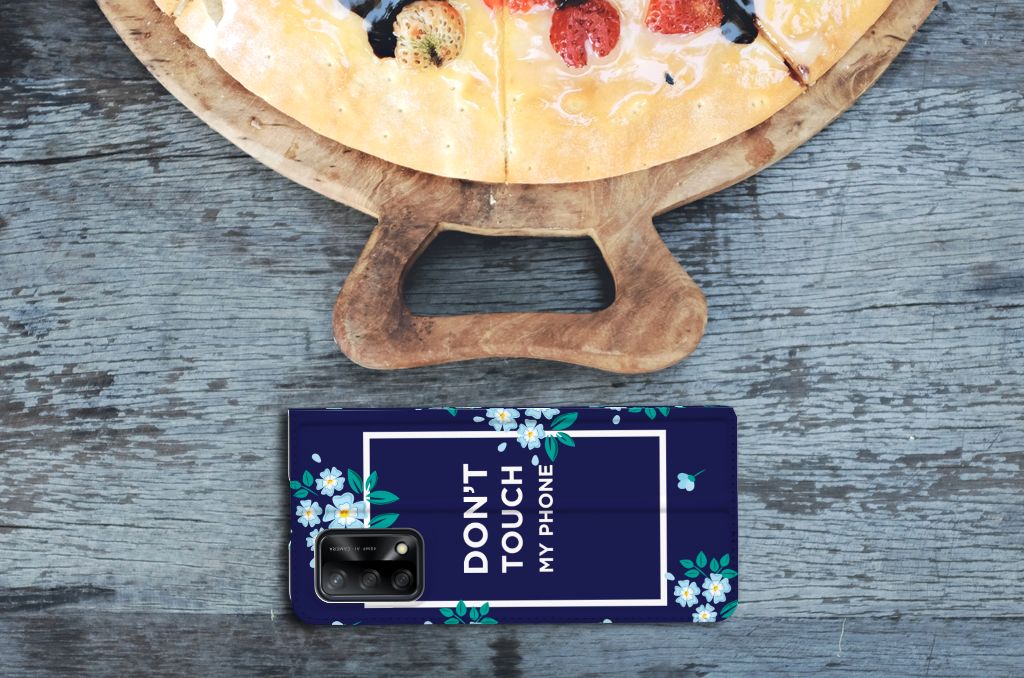 OPPO A74 4G Design Case Flowers Blue DTMP - B2C Telecom