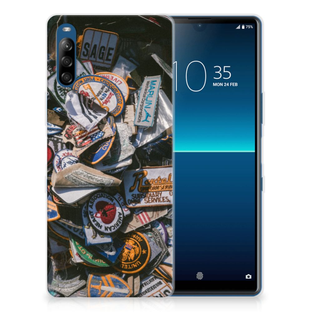 Sony Xperia L4 Siliconen Hoesje met foto Badges