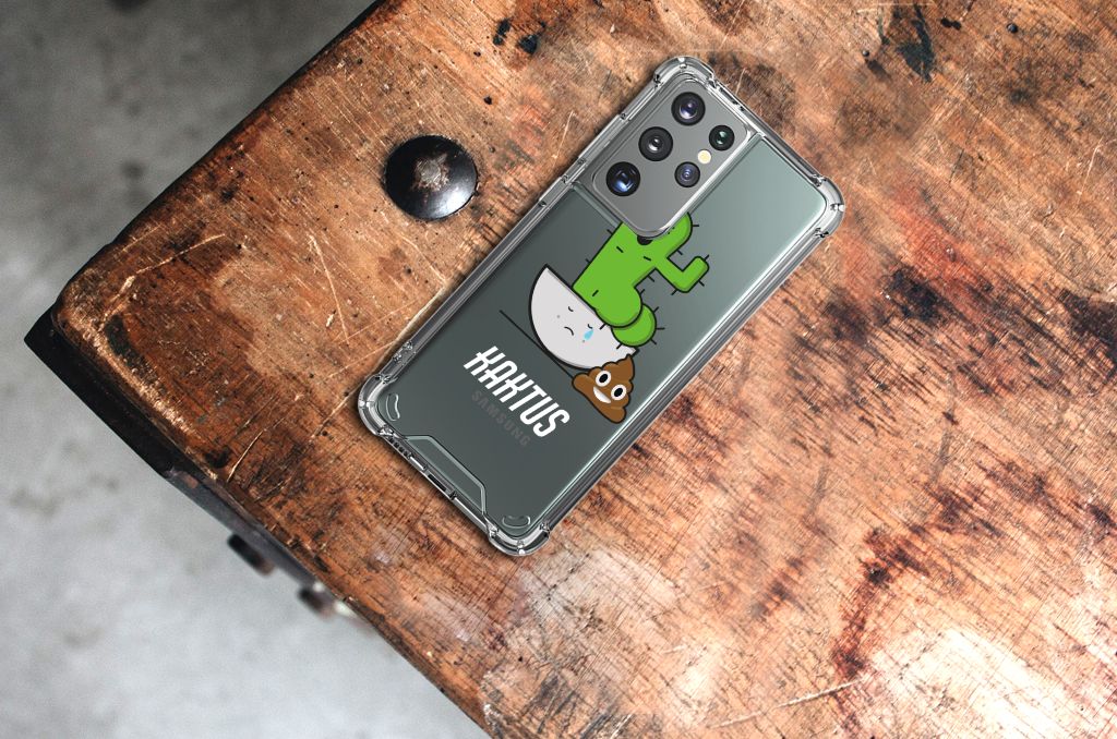 Samsung Galaxy S21 Ultra Stevig Bumper Hoesje Cactus Poo B2C Telecom