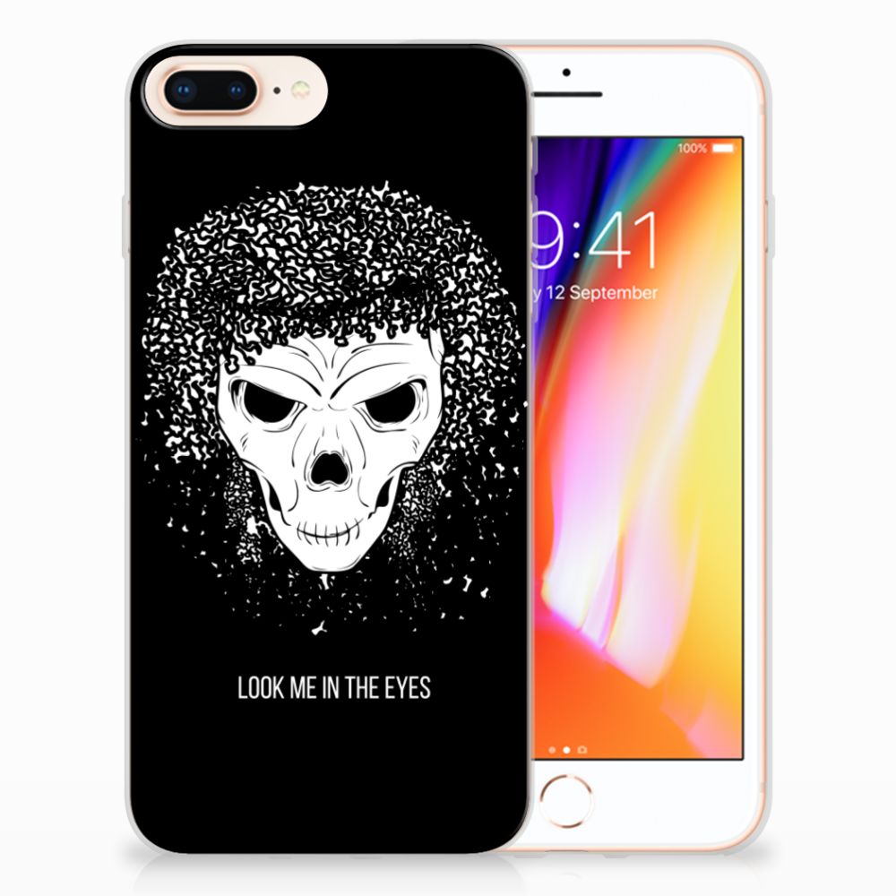 Silicone Back Case Apple iPhone 7 Plus | 8 Plus Skull Hair